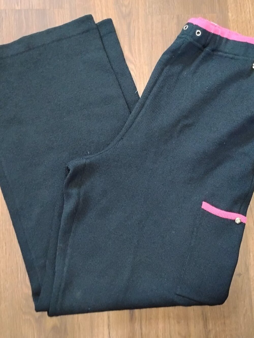 St. John Sport Marie Gray Santana Knit Pants Wool Blend